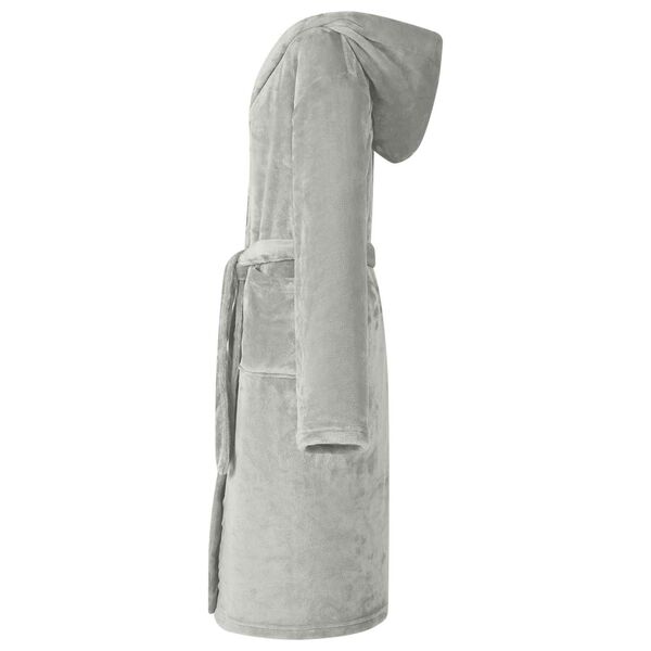 vidaXL Bademantel Hoodie Grau M Flanell