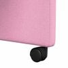 vidaXL Esszimmerst&uuml;hle mit Rollen 2 pcs Rosa 57 x 66 x 94 cm Stoff