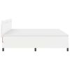 vidaXL Boxspringbett mit Matratze Wei&szlig; 200 x 200 cm Kunstleder