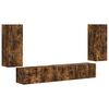 vidaXL TV-Schrankset 4 pcs Ger&auml;ucherte Eiche Holzwerkstoff
