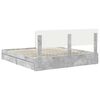 vidaXL Aufbewahrungsbett Beton Grau 180 x 200 cm Holzwerkstoff