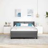 vidaXL Boxspringbett mit Matratze Dunkelgrau 190 x 140 cm Polyester