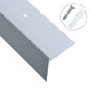 vidaXL Treppenkanten in F-Form 15 Stk. Aluminium 134 cm Silbern