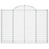 vidaXL Gabionen mit Hochbogen 10Stk. 200x30x140/160cm Verzinktes Eisen
