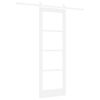 vidaXL Schiebet&uuml;r ORKDAL Wei&szlig; 73,5 x 211 cm Massivholz Kiefer und Glas
