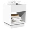 vidaXL Nachttisch mit Infinity-LED Wei&szlig; 40x40x50 cm