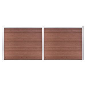 vidaXL Zaunelement Set WPC 353x146 cm Braun