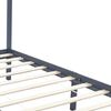 vidaXL Himmelbett-Gestell Grau Massivholz Kiefer 90 x 200 cm