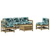 vidaXL 6-tlg. Garten-Lounge-Set mit Kissen Impr&auml;gniertes Kiefernholz
