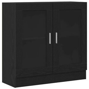 vidaXL B&uuml;cherregal Schwarz Eichen-Optik 82,5 x 30,5 x 80 cm