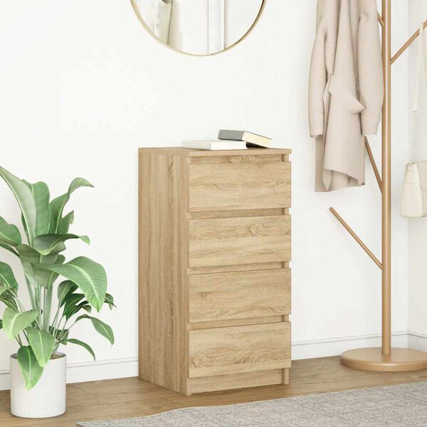 vidaXL Sideboard Sonoma-Eiche 37,5x35x76 cm Holzwerkstoff
