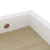 vidaXL Loggia Wandregale 2 Stk. Eichen-Optik und Wei&szlig; 60x15x4 cm MDF
