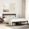 vidaXL Bettgestell ohne Matratze mit Kopfteil Braun Eiche 160x200 cm