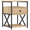 vidaXL Nachttische 2 Stk. Sonoma-Eiche 40x42x55 cm Holzwerkstoff