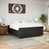 vidaXL Boxspringbett mit Matratze Schwarz 180x200 cm Kunstleder