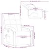 vidaXL Massagesessel mit Aufstehhilfe Taupe Stoff
