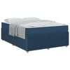 vidaXL Bettrahmen mit Matratze Blau 160 x 200 cm Stoff