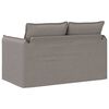 vidaXL Sofa 120cm Taupe Metall
