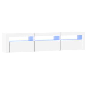 vidaXL TV-Schrank mit LED-Leuchten Wei&szlig; 180x35x40 cm