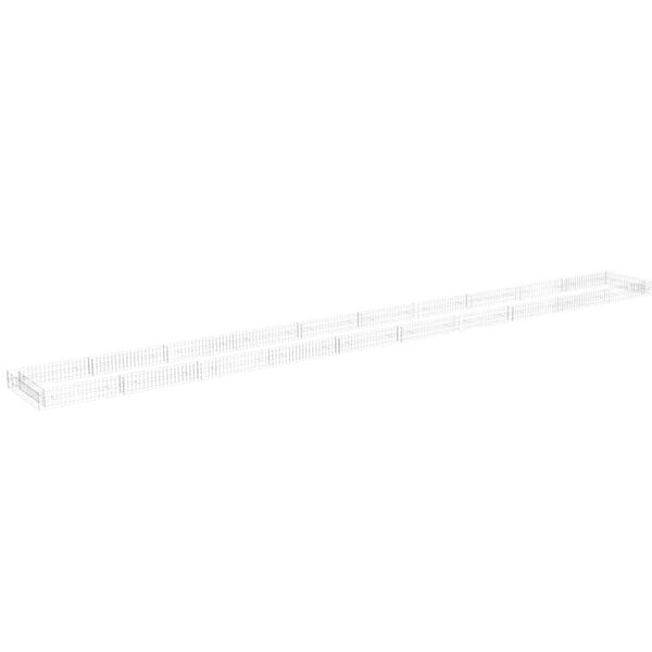 vidaXL Gabionen-Hochbeet Verzinkter Stahl 1000x100x20 cm