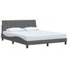 vidaXL Bettgestell ohne Matratze "Hanko" Dunkelgrau 160x200 cm Stoff