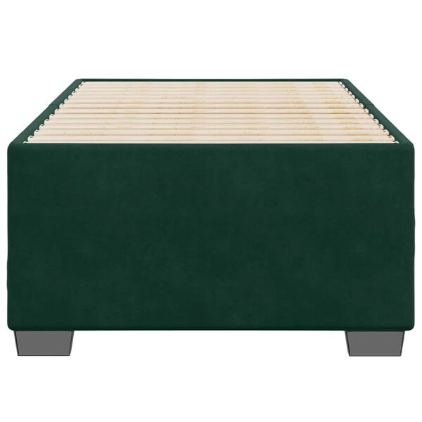 vidaXL Bettgestell ohne Matratze Dunkelgr&uuml;n 90x190 cm Samt