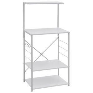 vidaXL Mikrowellenregal Wei&szlig; 60x39,6x123 cm Holzwerkstoff