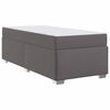 vidaXL Bettrahmen mit Matratze Grau 80 x 200 cm Stoff