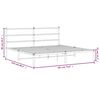 vidaXL Bettgestell mit Kopfteil Metall Schwarz 183x213 cm