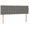 vidaXL LED Kopfteil Dunkelgrau 144x5x78/88 cm Stoff
