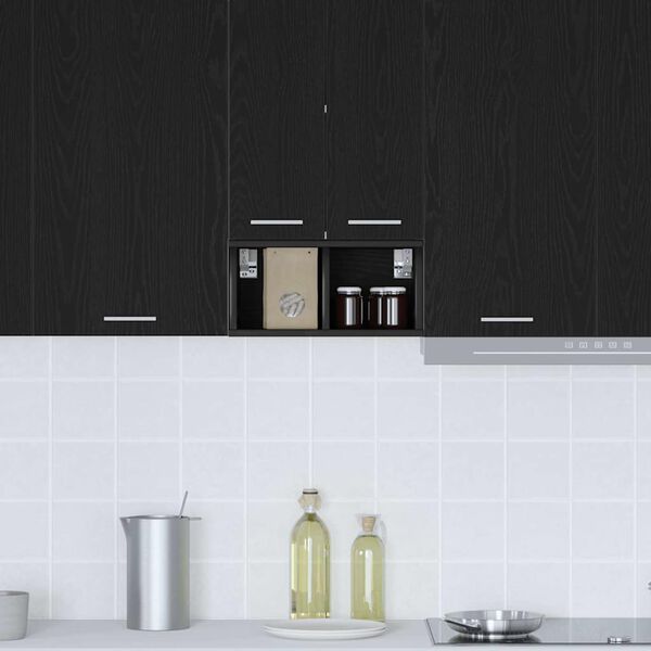 vidaXL H&auml;ngeschrank Schwarz Eichen-Optik 20 x 29,5 x 40 cm