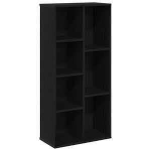 vidaXL B&uuml;cherregal Schwarz Eichen-Optik 50 x 25 x 102 cm