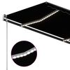 vidaXL Markise Manuell Einziehbar mit LED 3x2,5 m Anthrazit