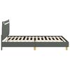 vidaXL Kinderbettgestell mit Kopfteil Dunkelgrau 90 x 190 cm Stoff