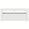 vidaXL TV-Schrank mit LED-Leuchten Wei&szlig; 90x35x40 cm