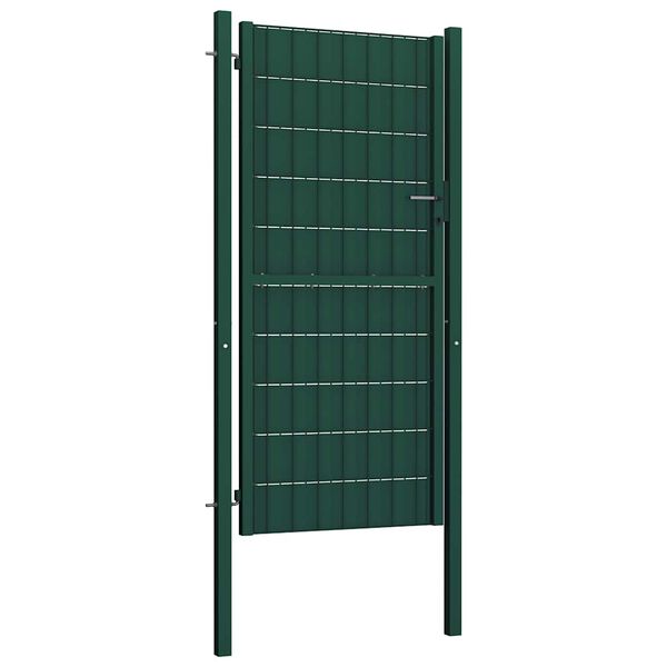 vidaXL Gartentor aus PVC und Stahl 100 x 124 cm Gr&uuml;n