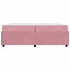 vidaXL Bettrahmen mit Matratze Rosa 200 x 200 cm Stoff