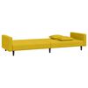 vidaXL Schlafsofa 2-Sitzer mit 2 Kissen Gelb Samt
