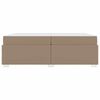 vidaXL Bettrahmen mit Matratze Cappuccino 200 x 200 cm Stoff