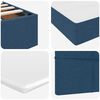 vidaXL Bett mit Stauraum und LED mit LED Blau 140 x 200 cm Polyester