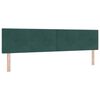 vidaXL Boxspringbett mit Matratze Dunkelgr&uuml;n 200 x 200 cm Samt