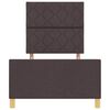 vidaXL Bettgestell mit Kopfteil Dunkelbraun 100 x 200 cm Stoff