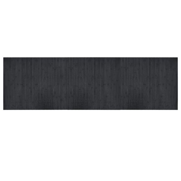 vidaXL Teppich Rechteckig Grau 60x200 cm Bambus