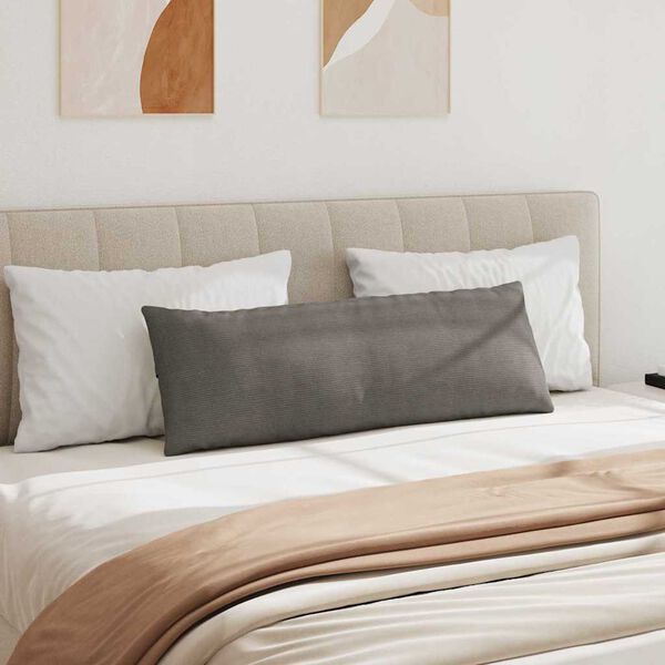 vidaXL Sofakissen 2 Stück Hellgrau 120 x 40 cm Cordstoff