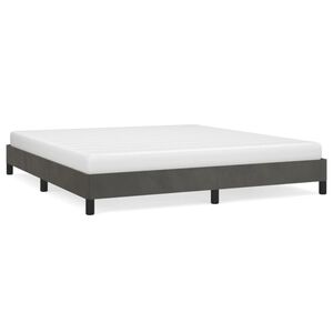 vidaXL Bettgestell ohne Matratze Dunkelgrau 180x200 cm Samt
