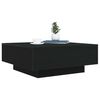 vidaXL Couchtisch Schwarz Eichen-Optik 80 x 80 x 31 cm Holzwerkstoff