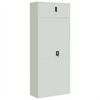 vidaXL Aktenschrank Hellgrau 90x40x220 cm Stahl