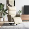 vidaXL Relaxsessel mit Fu&szlig;teil Creme Kunstleder