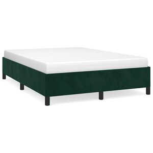 vidaXL Bettgestell ohne Matratze Dunkelgr&uuml;n 140x190 cm Samt