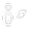 vidaXL Kleiderstangenhalter 12 pcs Wei&szlig;es Zink 40 x 18 x 10 mm Eisen